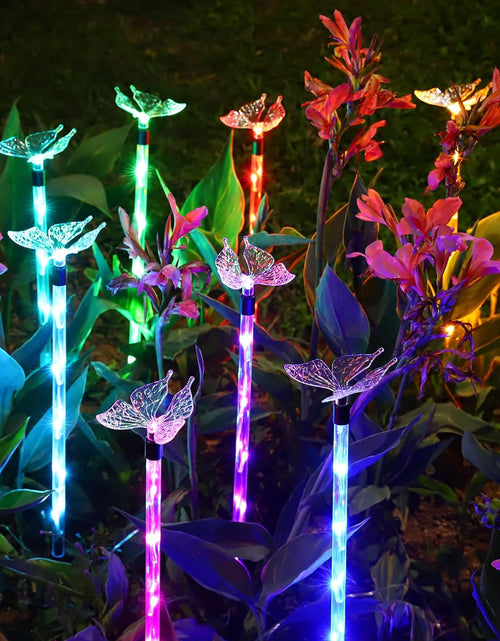 Load image into Gallery viewer, Set of 8 Plastic Solar Garden Lights for Garden Decor - Upgraded Solar Lights with Remote,8 Modes
