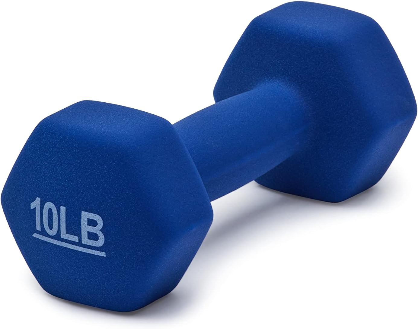 Neoprene Coated Hexagon Workout Dumbbell Hand Weight, 10 Pound Pair