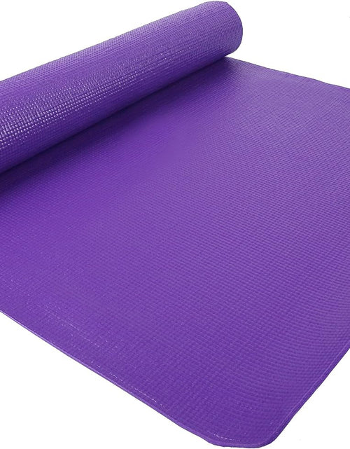 Load image into Gallery viewer, All Purpose 1/4-Inch High Density Anti-Tear Exercise Yoga Mat with Carrying Strap, Purple, Mat only
