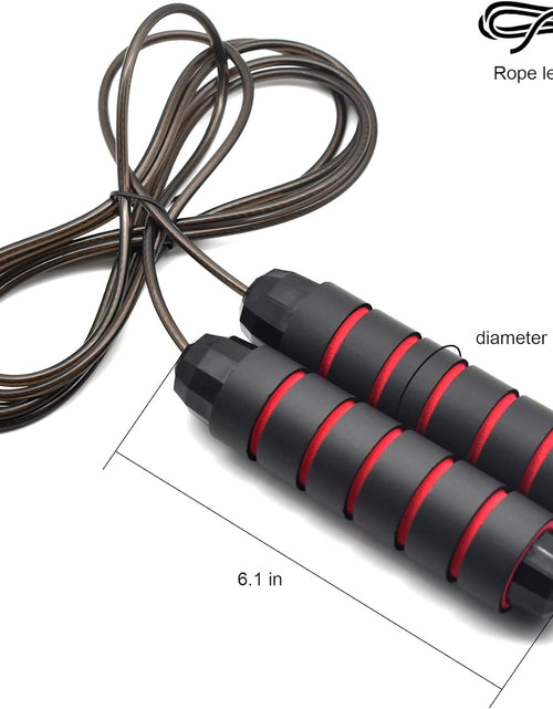 Load image into Gallery viewer, Jump Rope, Adjustable Jump Ropes, Skipping Rope Tangle-Free Rapid Speed with Ball Bearings, Red
