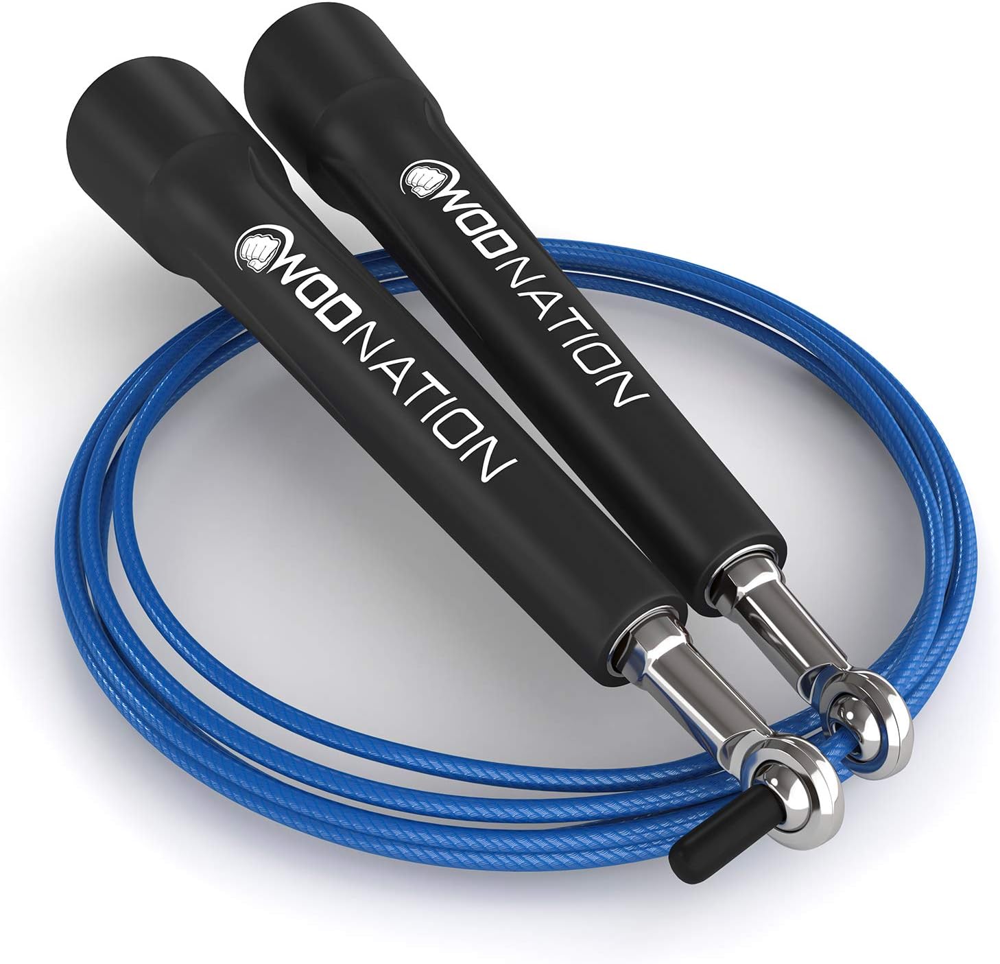 Nation Adjustable Speed Jump Rope For Men, Women & Children, Black