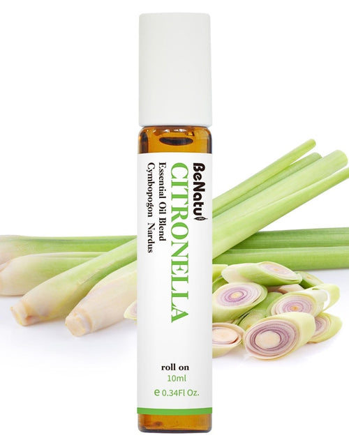 Load image into Gallery viewer, Organic Citronella Essential Oil Roll On Blend, Pre-Diluted with Coconut Oil for Skin Care, 10ml
