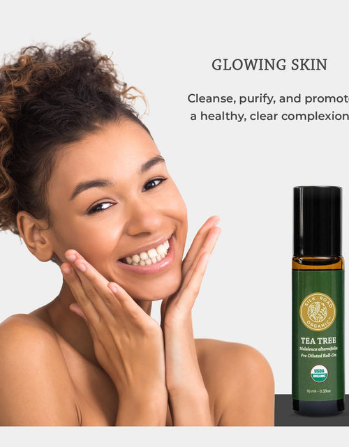 Load image into Gallery viewer, Organic Tea Tree Essential Oil Roll On - 50/50, Pure USDA Certified – Healthy Skin, Hair, Toenails, Feet - 10 ml Roller
