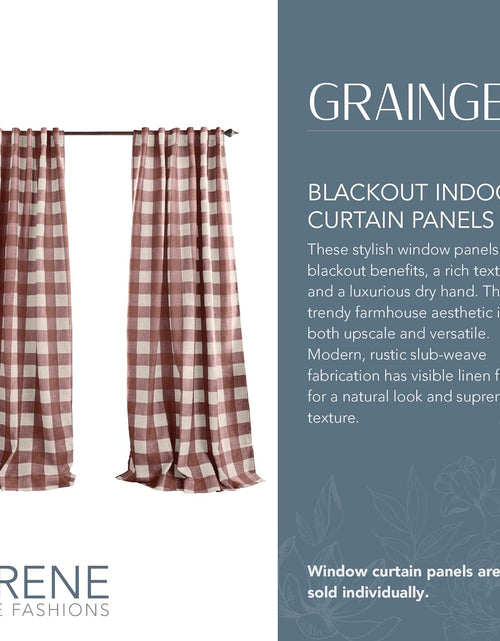 Load image into Gallery viewer, Buffalo-Check Blackout Window Curtain, Living Room and Bedroom Drape with Rod Pocket Tabs, 52&quot; x 84&quot;, Red, 1 Panel
