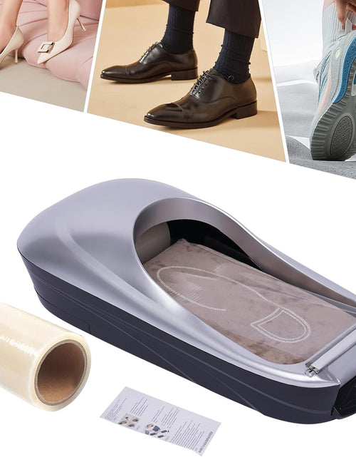 Load image into Gallery viewer, Automatic Shoe Cover Dispenser Machine with 1 Roll Overshoe Film Silver Kit
