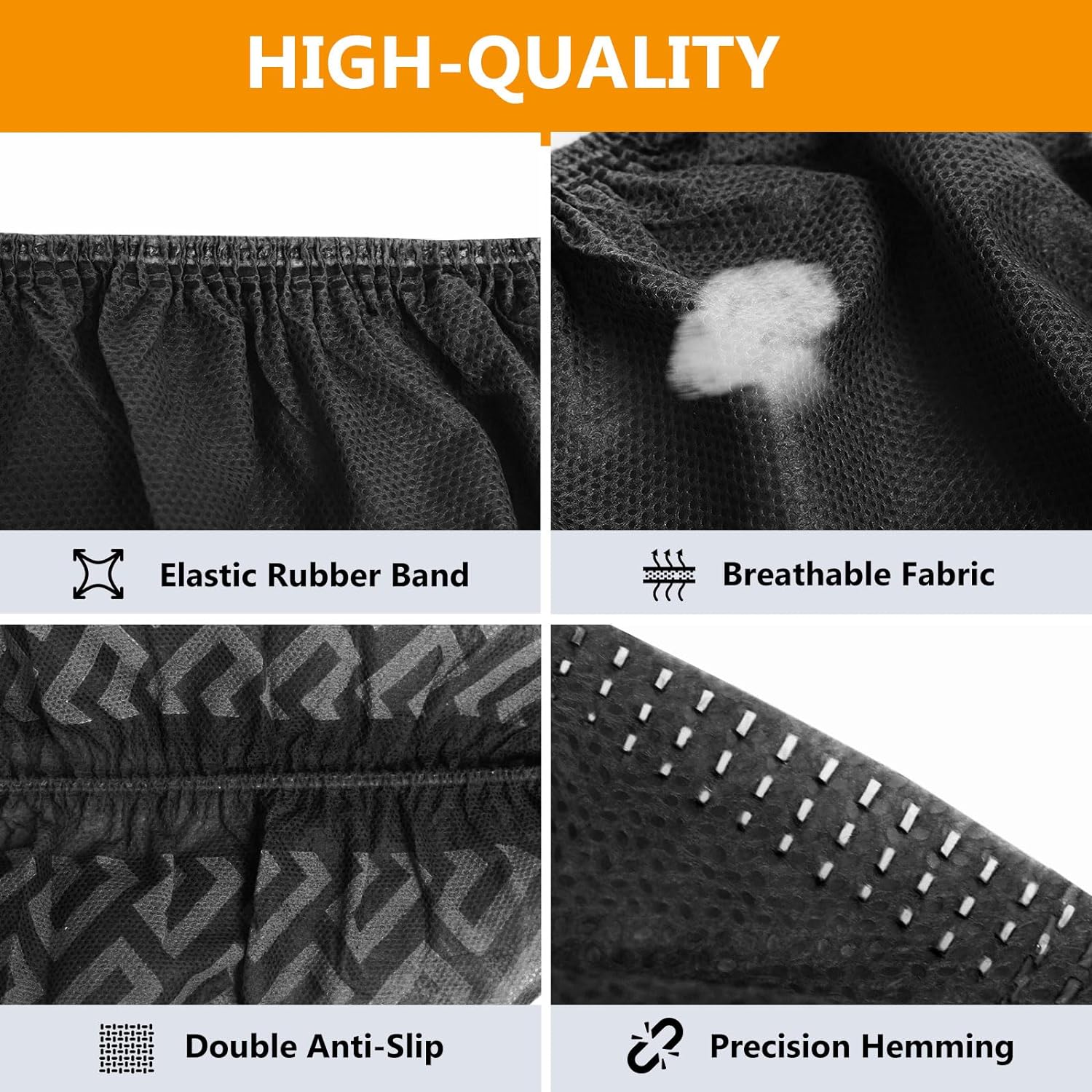 Shoe Covers Disposable Non Slip, 100 Pack (50 pairs) Thick Extra Disposable Boot Covers Slip Proof, Black
