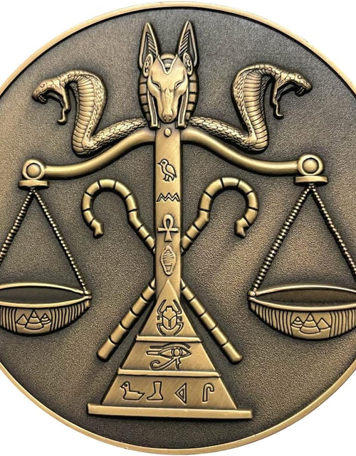 Load image into Gallery viewer, Anubis - Large Collectible Display Coin, includes Stand, 3D Dual-Sided, 2.75&quot;, 4oz, Zinc Alloy
