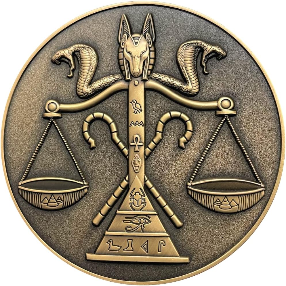 Anubis - Large Collectible Display Coin, includes Stand, 3D Dual-Sided, 2.75", 4oz, Zinc Alloy
