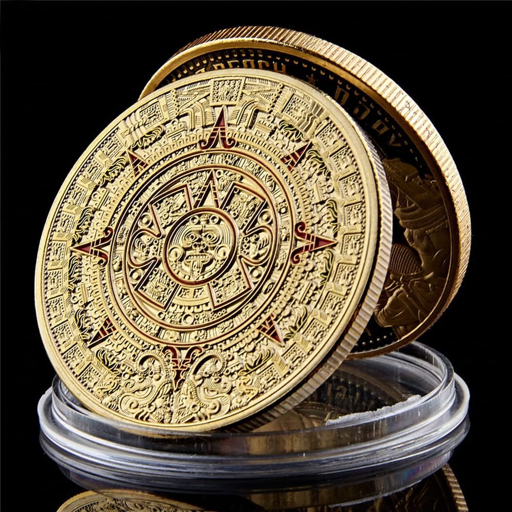 Mexico Mayan Aztec Calendar Art Prophecy Culture Challenge Coin Collectibles