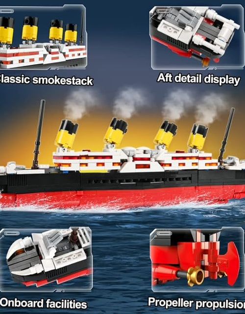 Load image into Gallery viewer, 2 in 1 Titanic Model &amp; Transform Robot Building Kit, Collectible Display Model Set

