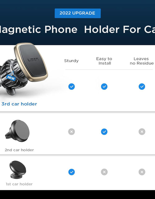 Load image into Gallery viewer, Magnetic Phone Holder for Car, 6 Strong Magnets, Compatible with All Smartphones &amp; Tablets, Gold
