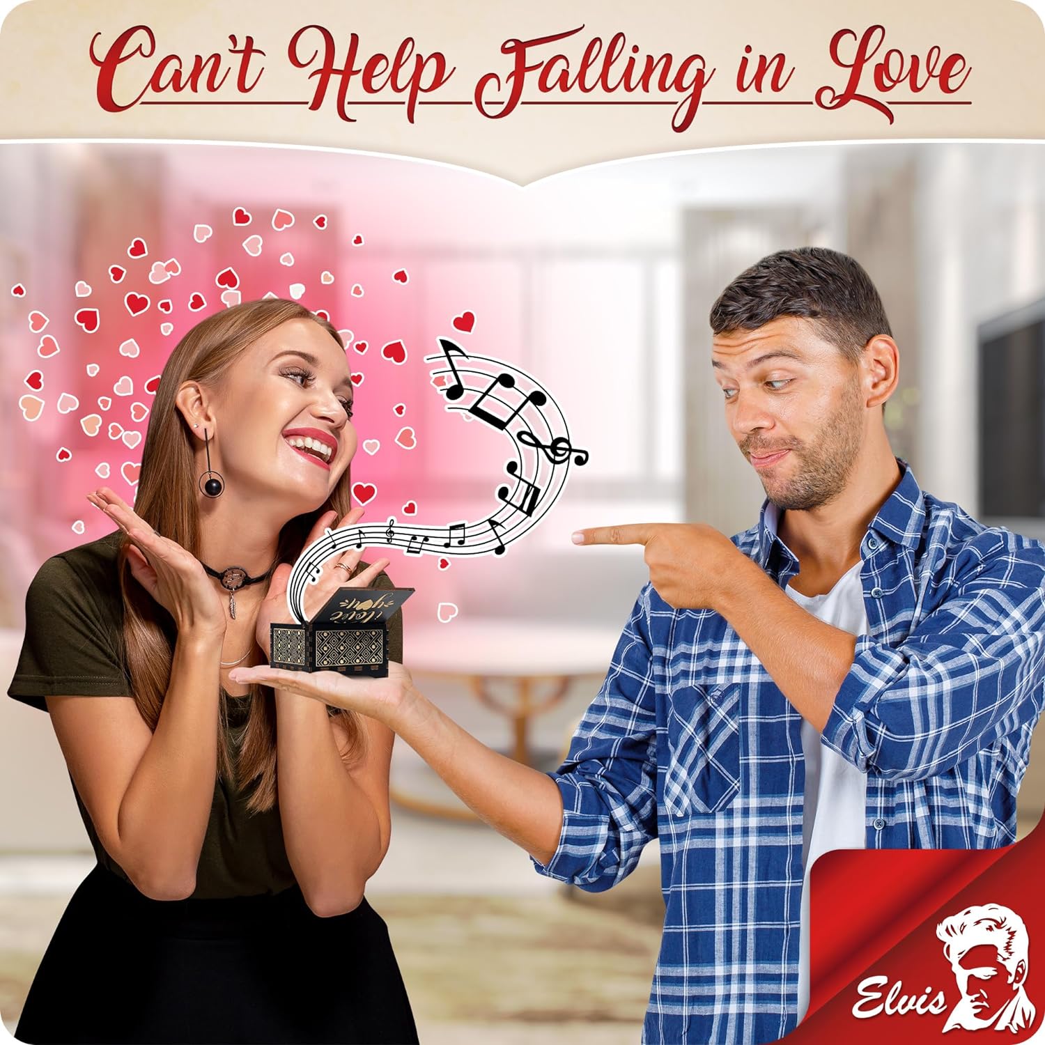 Gifts for Girlfriend, Wooden Music Box, I Love You Gifts for Her
