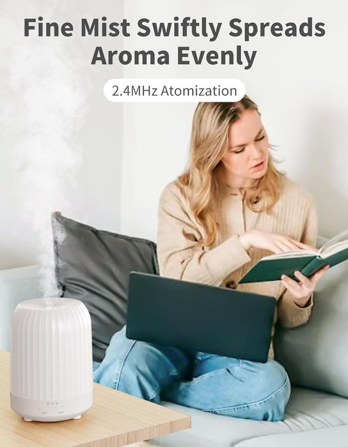 Load image into Gallery viewer, Essential Oil Diffuser for Bedroom, Quiet Humidifiers for Home, Ultrasonic 250ML Small Aromatherapy Diffuser, 7 LED Color Safety, White
