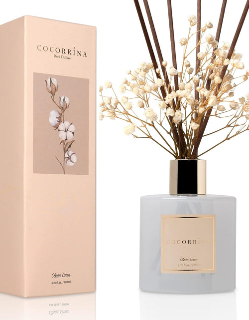 Load image into Gallery viewer, Reed Diffuser Set, 6.7 oz Clean Linen Scented Diffuser with Sticks Home Fragrance
