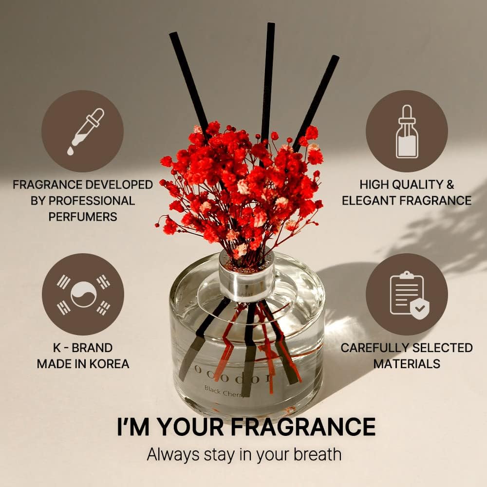 Flower Reed Diffuser set / 6.7oz / White Jasmine/Scent Diffuser with Sticks Home Fragrance