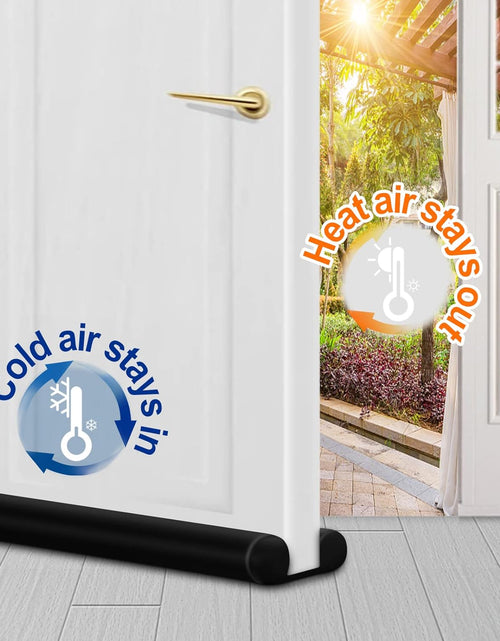 Load image into Gallery viewer, Large Door Draft Stopper for Bottom of Doors 36 Inch Under Door Draft Noise Blocker Black Gap, Black

