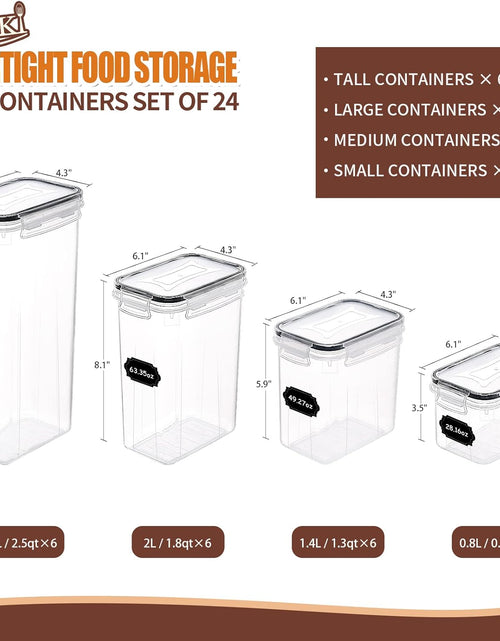 Load image into Gallery viewer, Airtight Food Storage Containers Set with Lids - 24 PCS, BPA Free Kitchen and Pantry Organization
