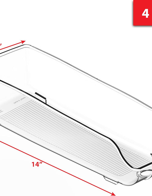 Load image into Gallery viewer, Soda Can Organizer for Refrigerator/Pantry, Clear, Set of 4
