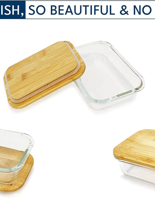 Load image into Gallery viewer, Food Storage Containers with Bamboo Lids (Pack of 4) Eco Friendly Meal Prep Containers Reusable
