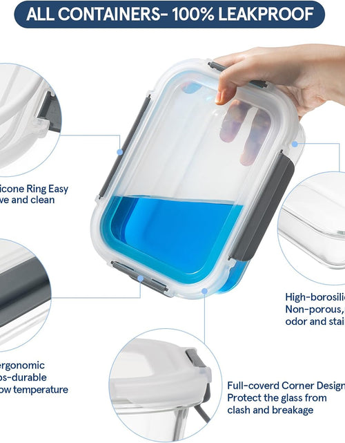 Load image into Gallery viewer, Glass Meal Prep Containers for Lunch Food Storage with Lids,  BPA Free（20 Pieces）
