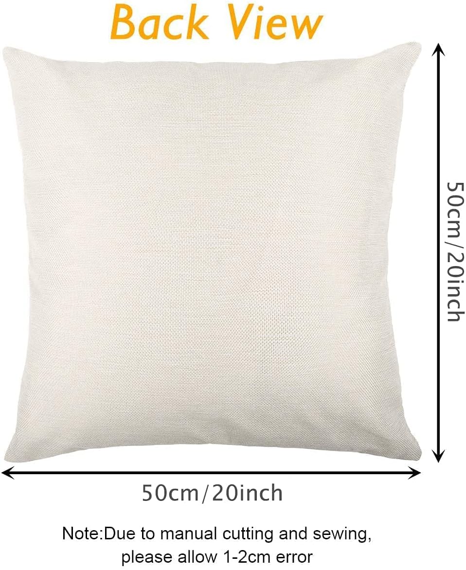 Set of 4, Sunflower Decorative Spring Daisy Light Blue Cushion Case for Sofa Couch