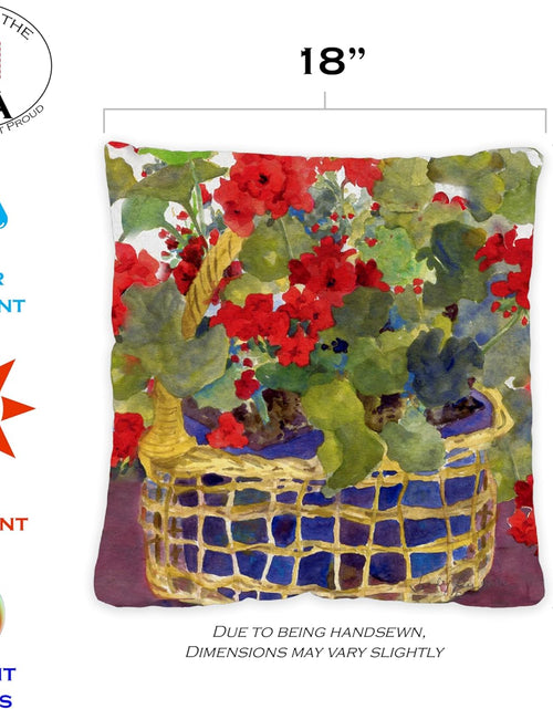 Load image into Gallery viewer, Set of 2 Geranium Basket Spring Pillow Covers 18x18 Inch
