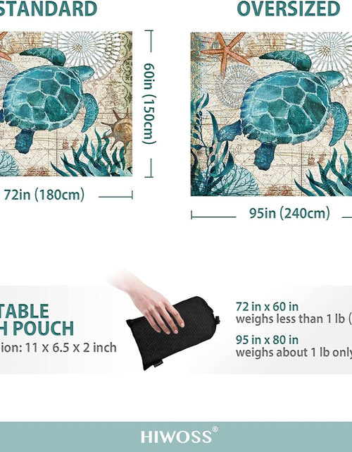Load image into Gallery viewer, Beach Blanket Waterproof Sandproof Oversized 95”x 80”
