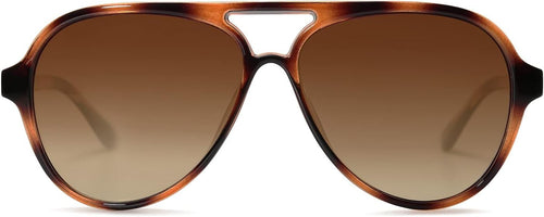 Load image into Gallery viewer, Classic Polarized Aviator Sunglasses Womens Mens Retro Double Bridge Aviators , Brown/Tortoise Brown
