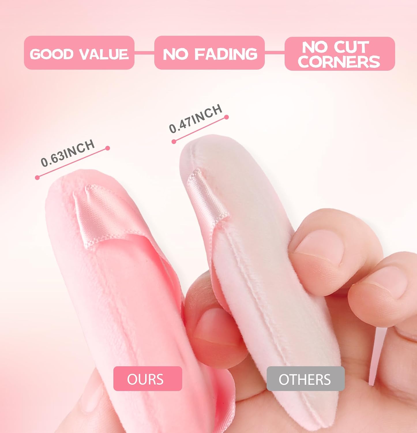8 Pieces Triangle Powder Puff Face Soft Triangle Makeup Puff Velour Cosmetic Foundation Blender Sponge