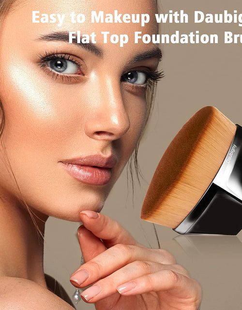 Load image into Gallery viewer, Kabuki Hexagon Face Blush Liquid Powder Foundation Brush for Blending Liquid, Black
