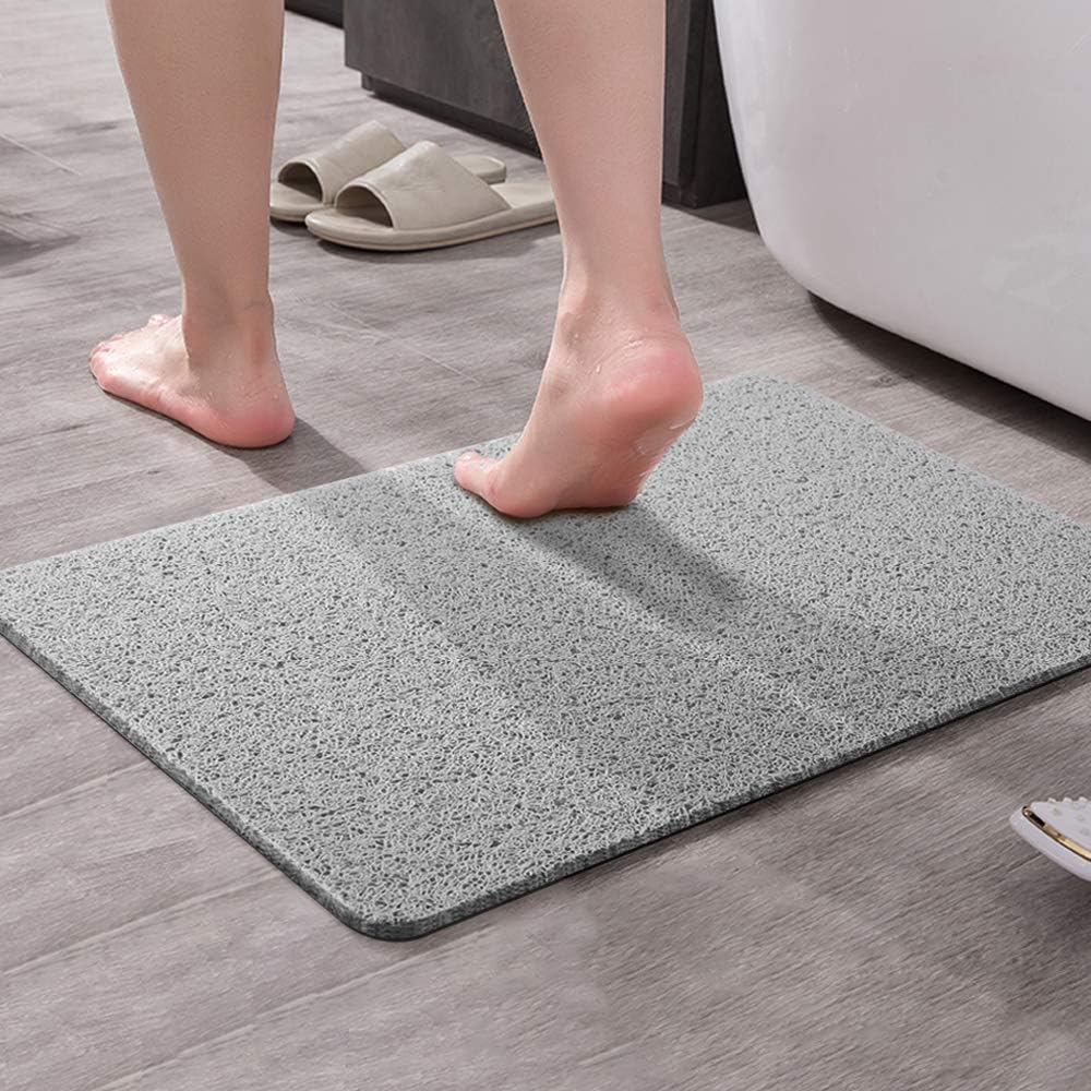 Non Slip Comfort Bathtub Mats with Drain 24x16Inch