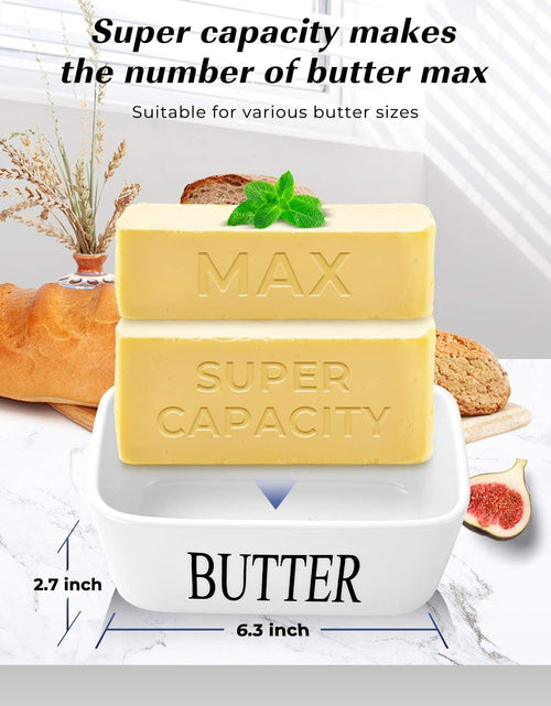 Load image into Gallery viewer, Butter Dish with Lid, Large Ceramic Butter Storage
