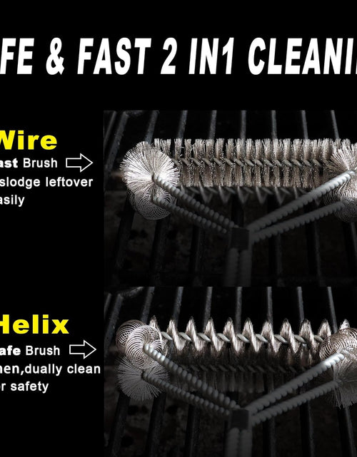 Load image into Gallery viewer, Grill Brush Bristle Free &amp; Wire Combined BBQ Brush, 18&quot; Grill Cleaner Brush for Gas/Porcelain/Charbroil Grates
