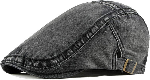 Load image into Gallery viewer, Men&#39;s Hats Denim Cotton Newsboy Cap Driving Hunting Cabbie Hats (2 Pack)
