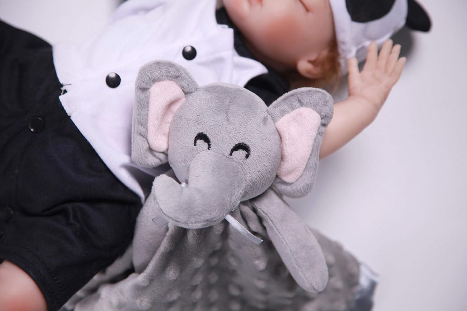 Elephant Security Blanket, Soft Lovey Unisex Lovie Baby Gifts for Newborn Boys and Girls