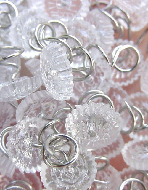 Load image into Gallery viewer, 50 Pcs Upholstery Tacks Headliner Pins Clear Heads Twist Pins , Clear
