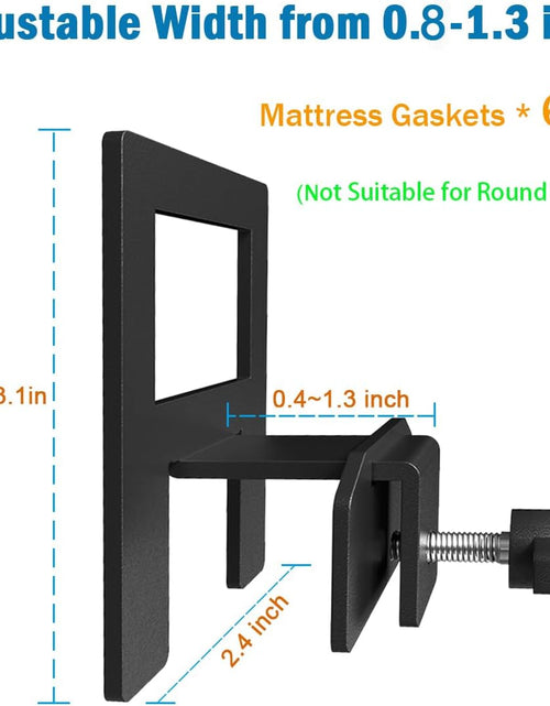 Load image into Gallery viewer, 6 PCS Mattress Holder in Place Gripper,Keep Mattress from Sliding, Adjustable Anti-Slip Baffle, Black
