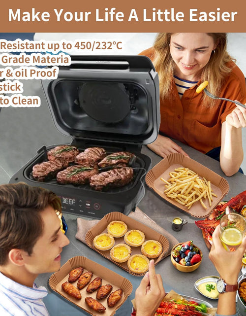 Load image into Gallery viewer, 6-in-1 Indoor Grill,100PCS Rectangular Air Fryer Disposable Paper Liner
