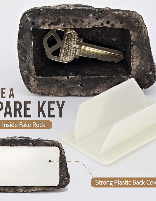 Load image into Gallery viewer, Hide-a-Spare-Key Fake Rock - Looks &amp; Feels like Real Stone - Safe for Outdoor Garden or Yard, Geocaching
