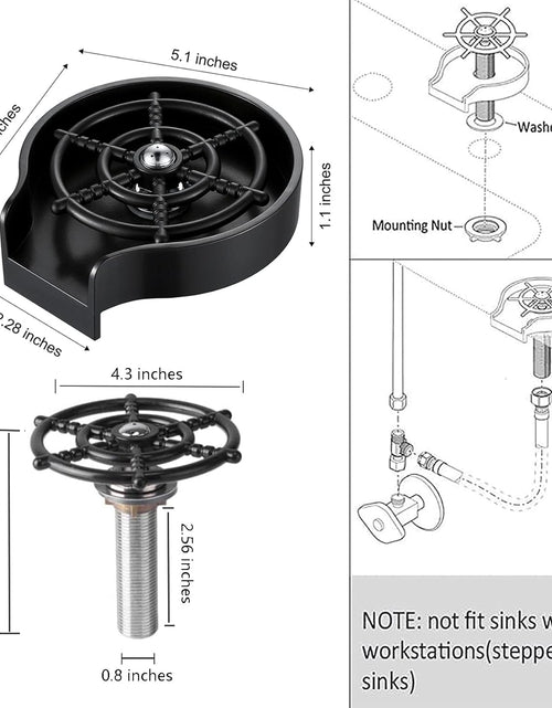 Load image into Gallery viewer, Glass Rinser,Kitchen Aink Faucet Bottle Washer, Cleaner Accessories
