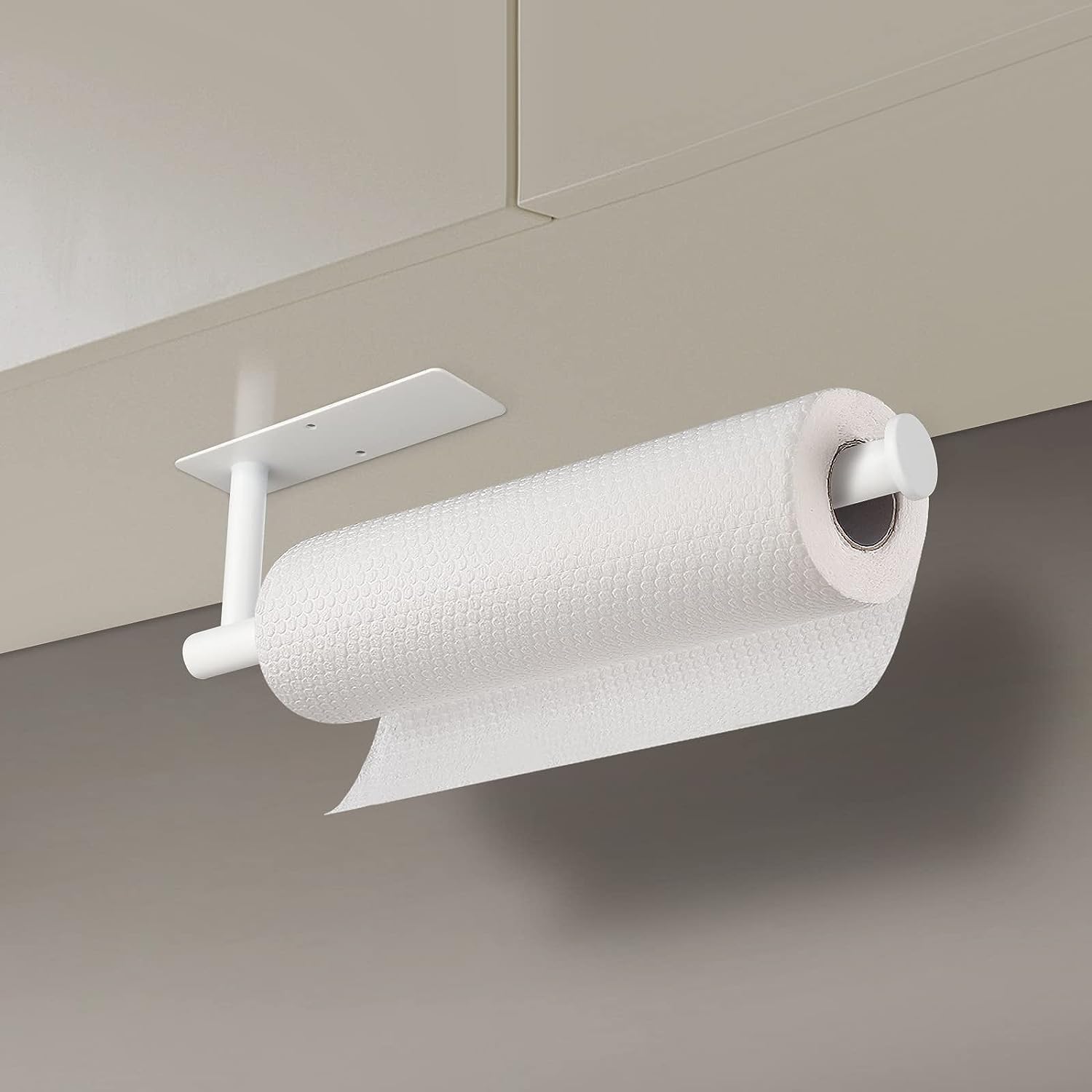Paper Towel Holder Under Cabinet, Self Adhesive Wall Mount Paper Towel Holder