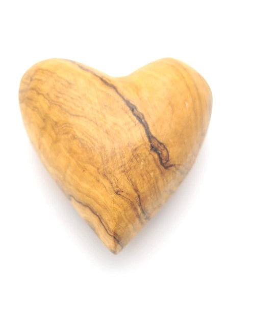Load image into Gallery viewer, Handmade Wooden Hearts, Set of Five Olive Wood Carved Hearts from the Holy Land,for Wedding, Wood Heart Décor
