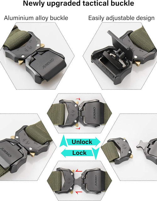 Load image into Gallery viewer, 2 Pack Military Hiking Rigger 1.5&quot; Nylon Web Work Belt with Heavy Duty Quick Release Buckle (Medium, Waist 36 Inches)
