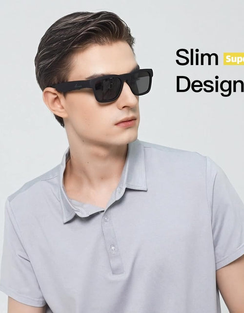 Load image into Gallery viewer, Smart Glasses,Polarized Sunglasses with Bluetooth Speaker,Athletic/Outdoor UV Protection and Voice Control,Unisex (Grey Lens)
