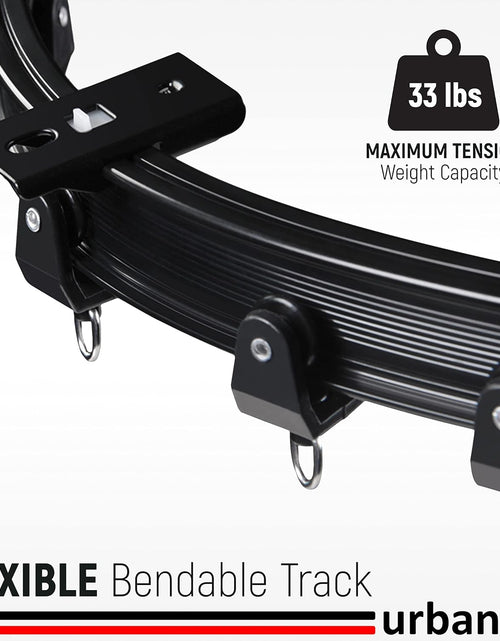 Load image into Gallery viewer, Flexible Bendable Ceiling Curtain Track, 9.8FT (3m), Ceiling Mount for Curtain Rail with Track Curtain System, Black
