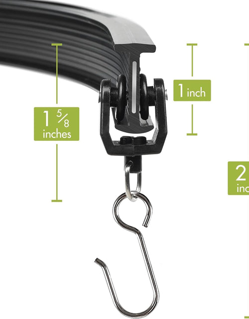 Load image into Gallery viewer, Black Carrier Rollers for Flexible Ceiling Curtain Track, Bendable Curtain Track Pulley, Curtain Track Carrier Hooks (Set of 24)
