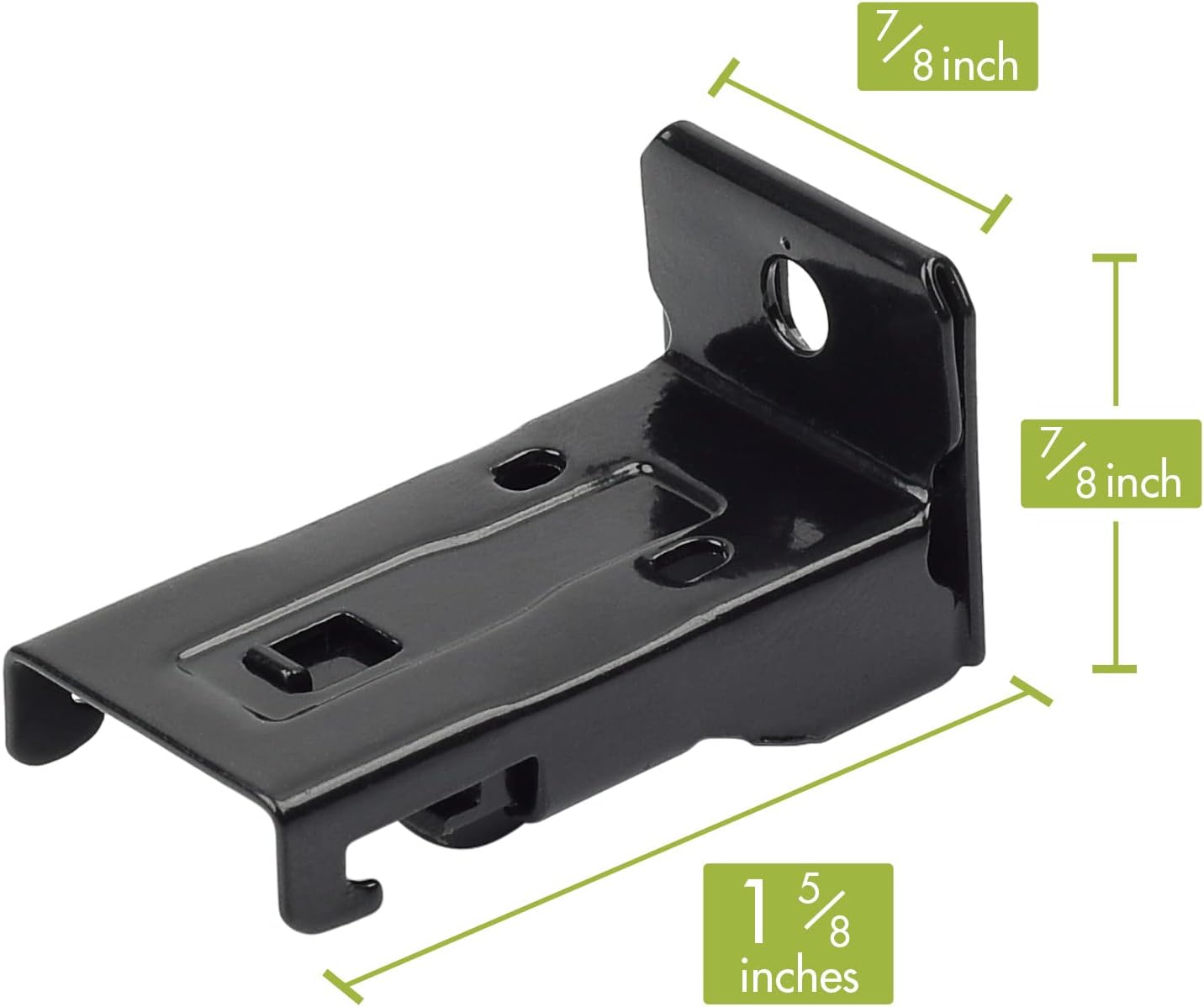 Black Wall Mount Brackets for Black Flexible Curtain Track, Bendable Curtain Track Wall Mounting Hardware (20 PCS)