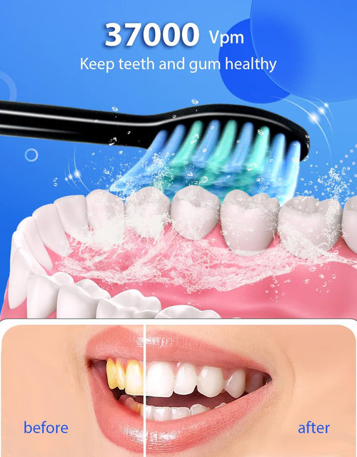 Load image into Gallery viewer, Electric Toothbrushes for Adults, 8 Brush Heads Electric Toothbrush with 37000 VPM Deep Clean 6 Modes 18 Gea
