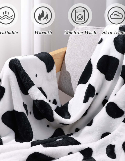 Load image into Gallery viewer, Cow Throw Blanket Fleece Flannel Cow Print Blanket for Adults Kids Soft Cozy Plush, 60 * 70 inch
