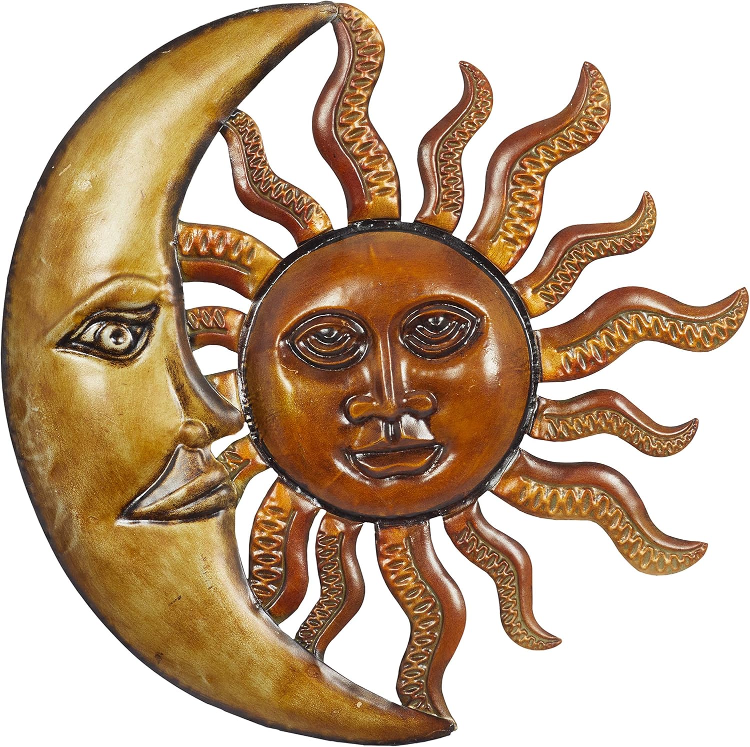 Metal Sun Moon Wall Decor Discounted Wall Art, 21" x 1" x 20"